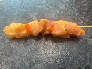 brochette de volaille marine